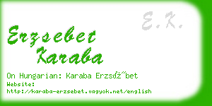 erzsebet karaba business card